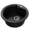 Гранітна мийка Globus Lux ORTA 485 мм-А0002, чорний- Фото 2